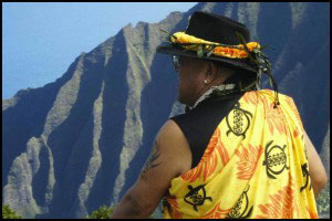 Dennis Kamakahi at Kalalau