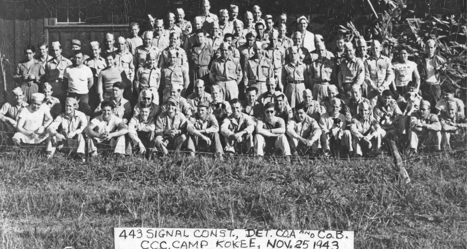 World War 2 Soldiers staying at the Civilian Conservation Corp Camp